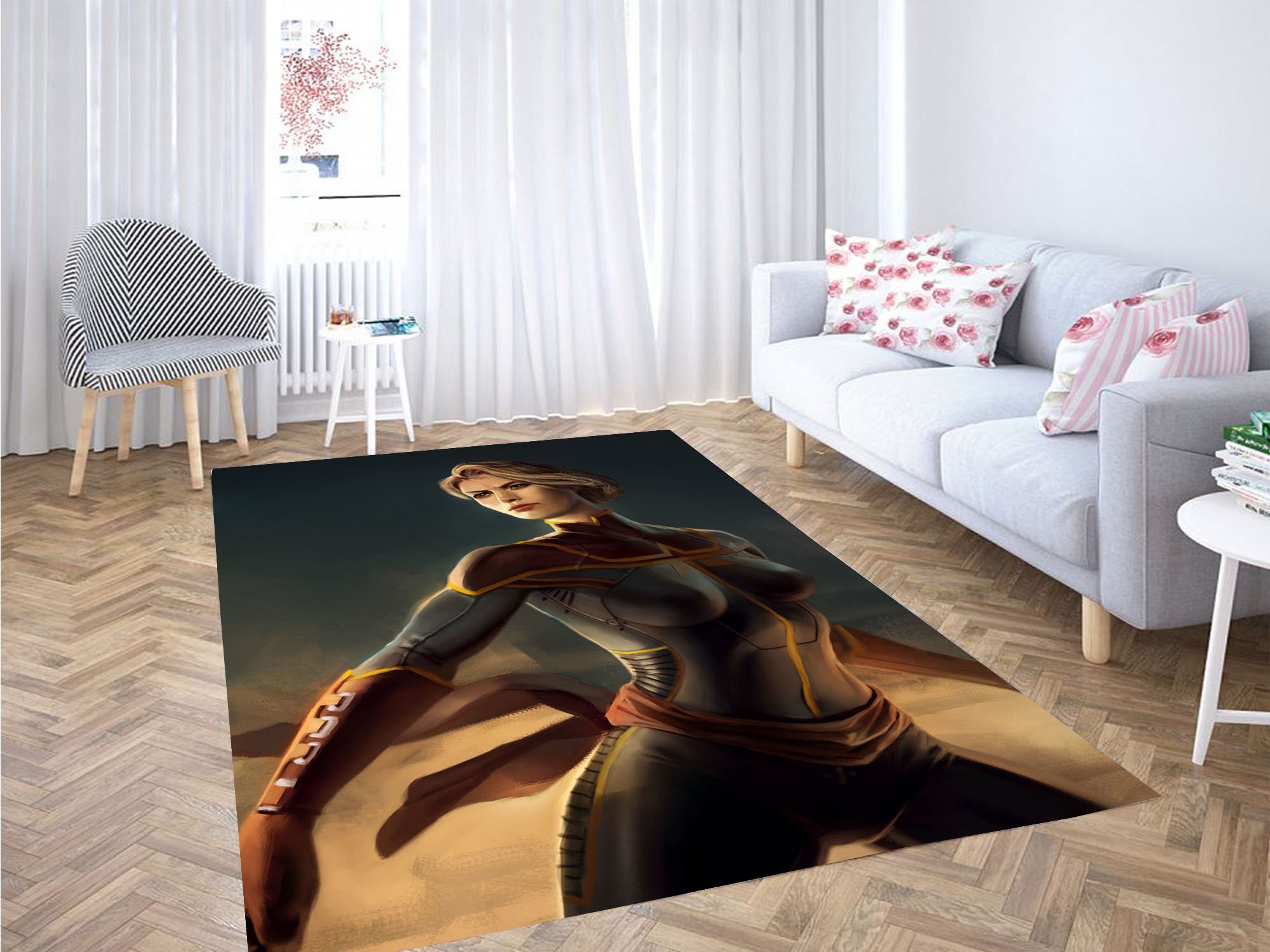 Style Art Captain Marvel Carpet Rug