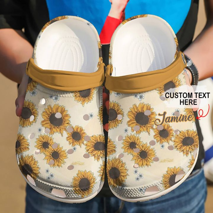 Sunflower Personalized Yellow Pattern Crocs Clog Shoes