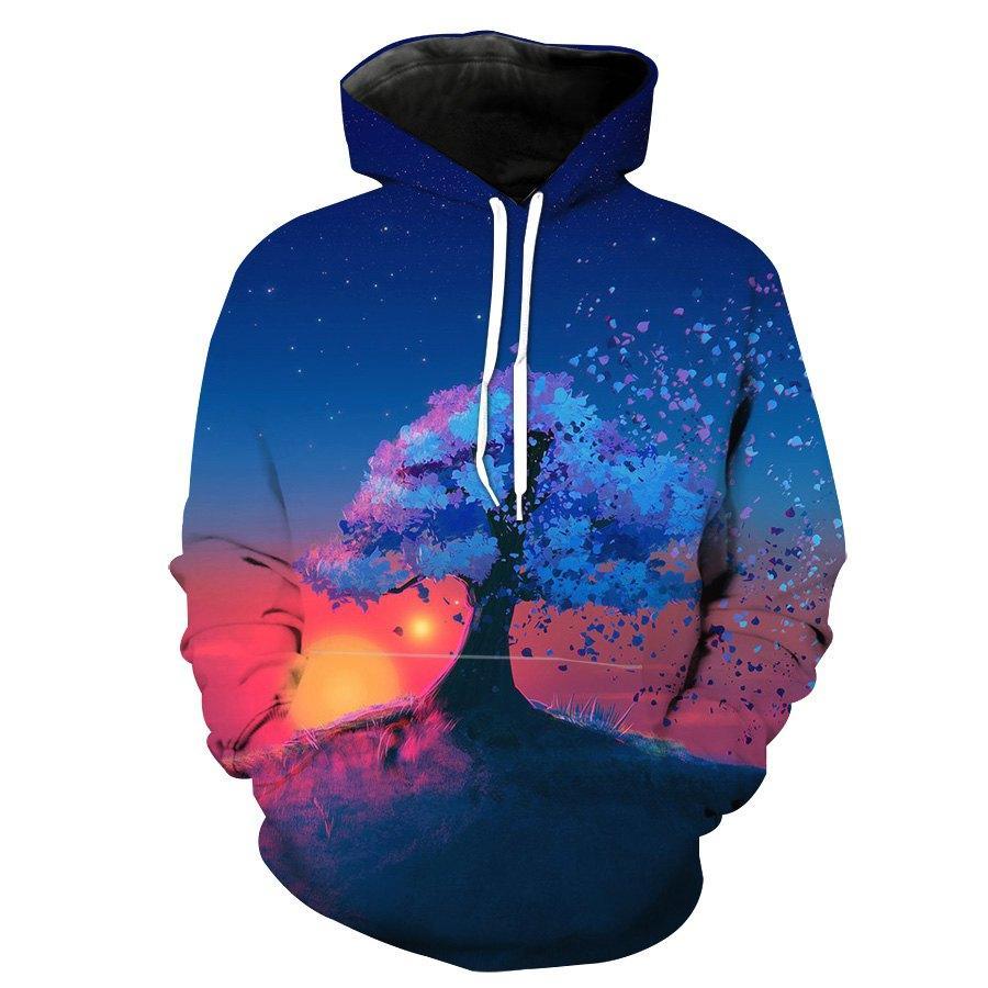 Sunset Tree Hoodie 3D