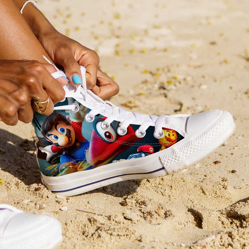 Super Mario Custom Nintendo Cartoon High Top Shoes