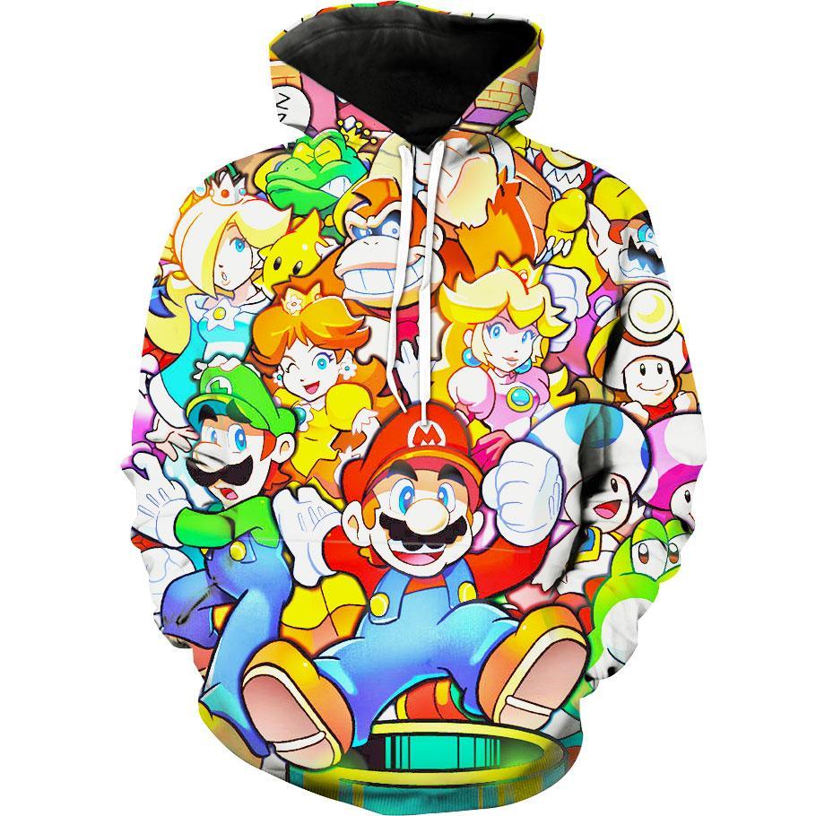 Super Mario Maker Nintendo Character Hoodie 3D