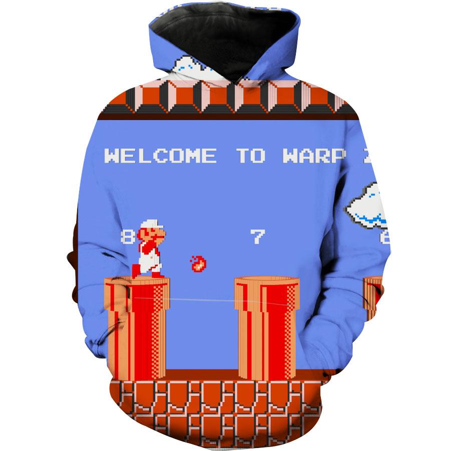 Super Mario Nes Level Classic Video Game Hoodie 3D