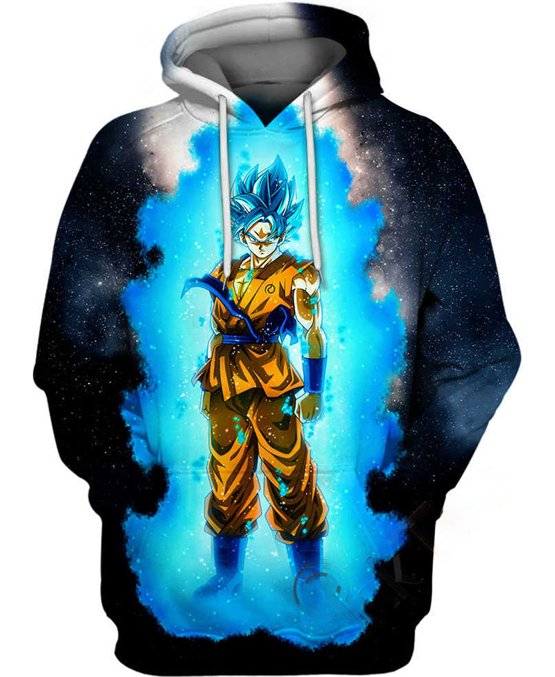 Super Saiyan Blue Goku Hoodie 3D