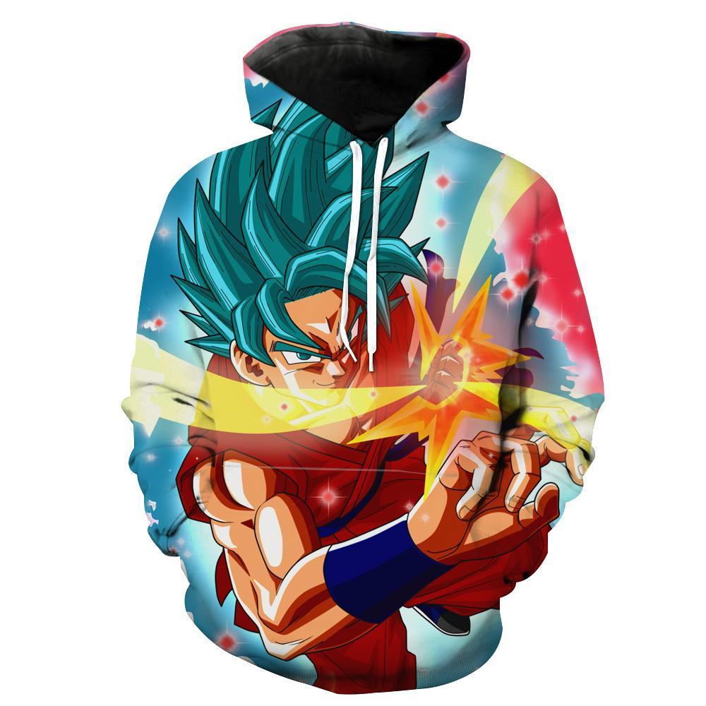 Super Saiyan Blue Kaioken Goku Dragon Ball Super Apparel Hoodie 3D