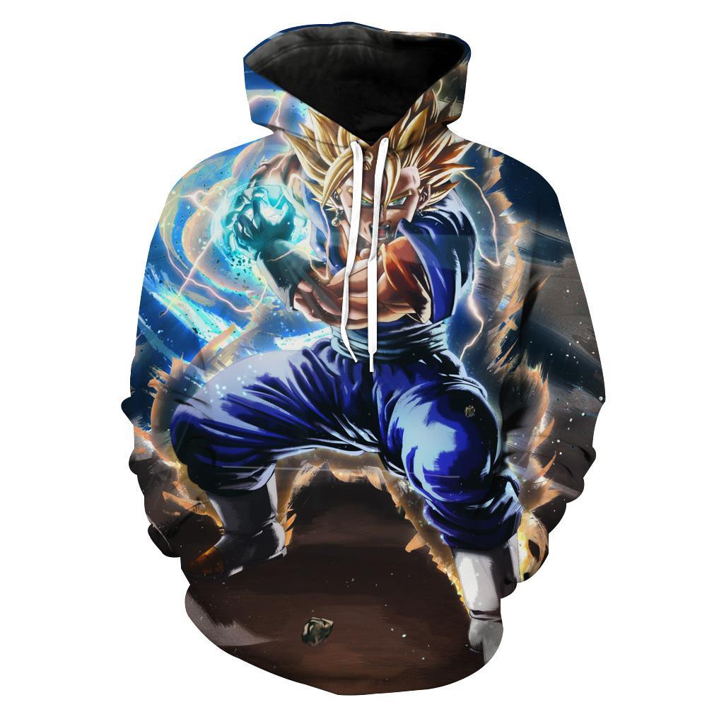 Super Saiyan Vegito Final Kamehameha Dragon Ball Hoodie 3D