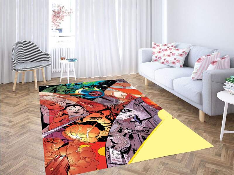 Superman Story Comic Carpet Rug