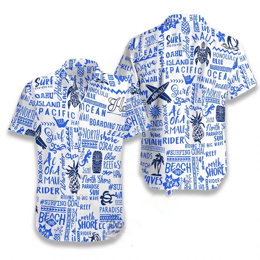 Surfing Pattern Hawaiian shirts