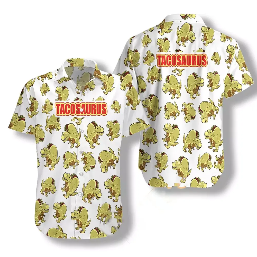 Tacosaurus Dinosaur Taco Hawaiian shirts