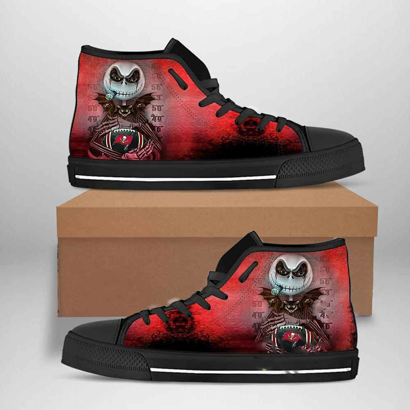 Tampa Bay Buccaneers Nfl Football Jack Skellington High Top Shoes