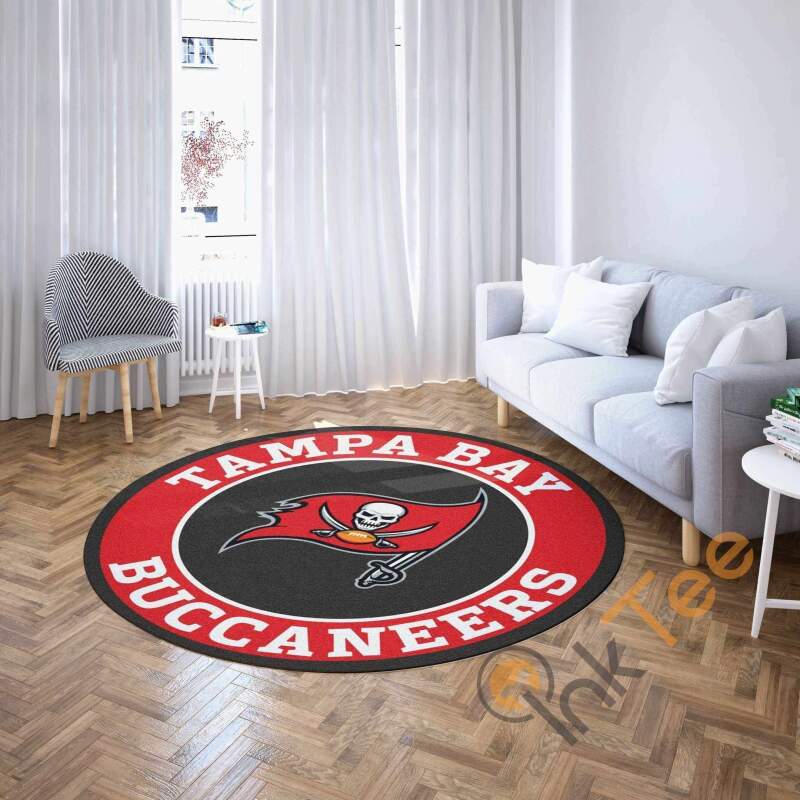 Tampa Bay Buccaneers Round Carpet Nfl Football Rug