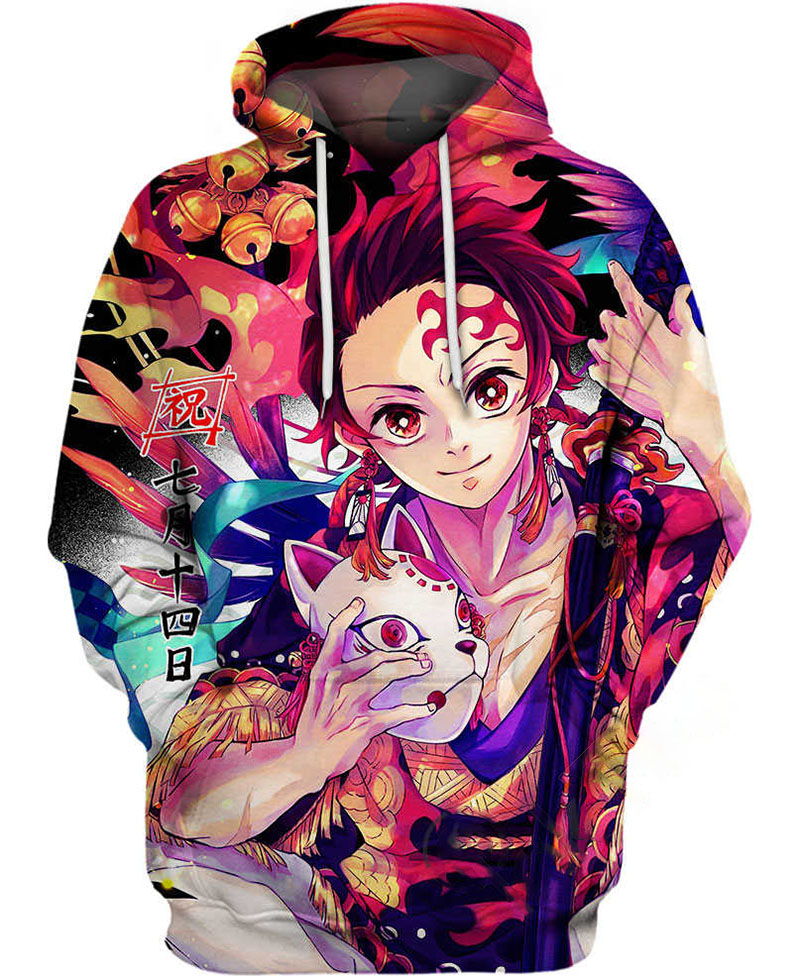 Tanjiro Kamado Removing The Mask Hoodie 3D