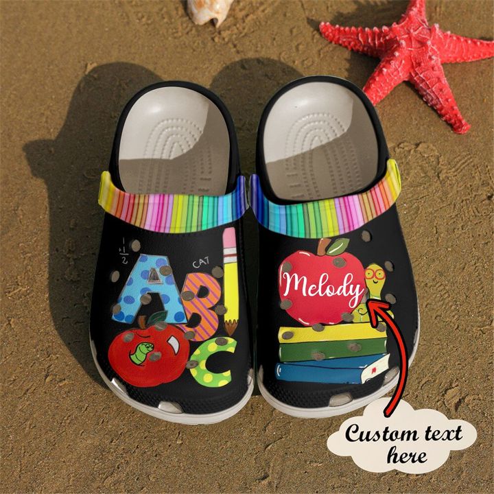 Teacher Personalized Abc Crocs Clog Shoes