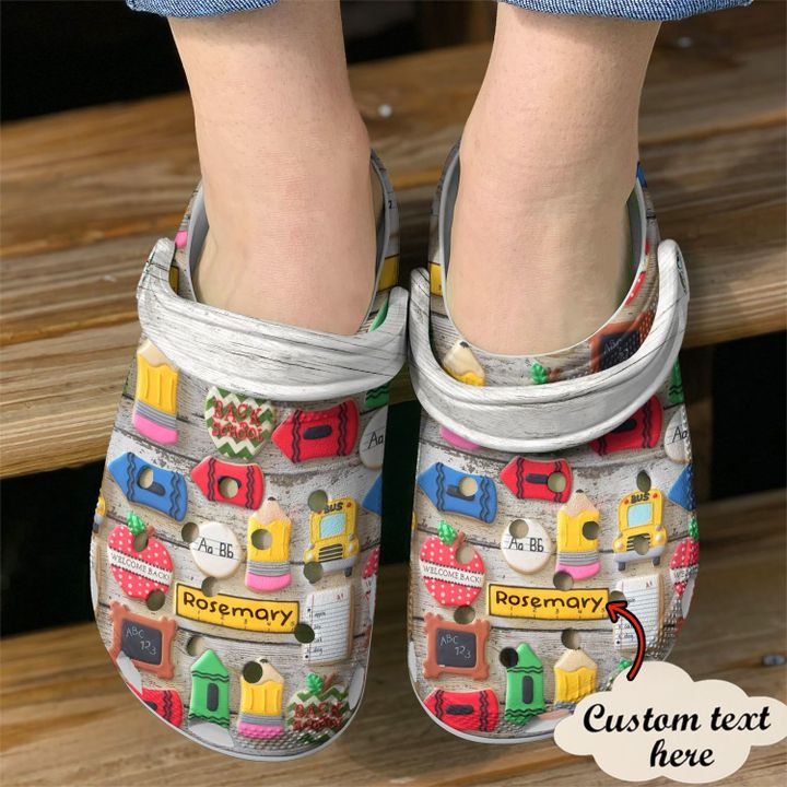 Teacher Personalized Cookies Crocs Clog Shoes