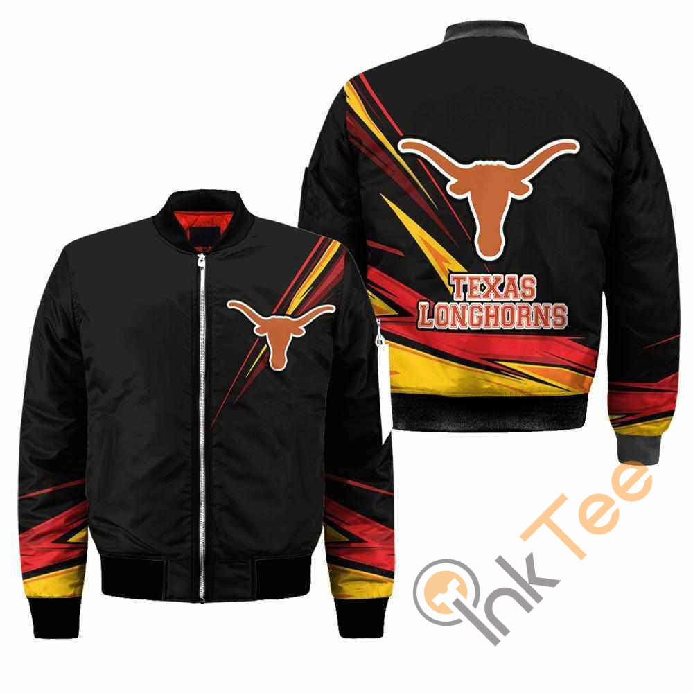 Texas Longhorns NCAA Black Apparel Best Christmas Gift For Fans Bomber Jacket