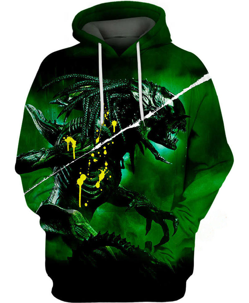 The Battle Of Alien Hoodie 3D
