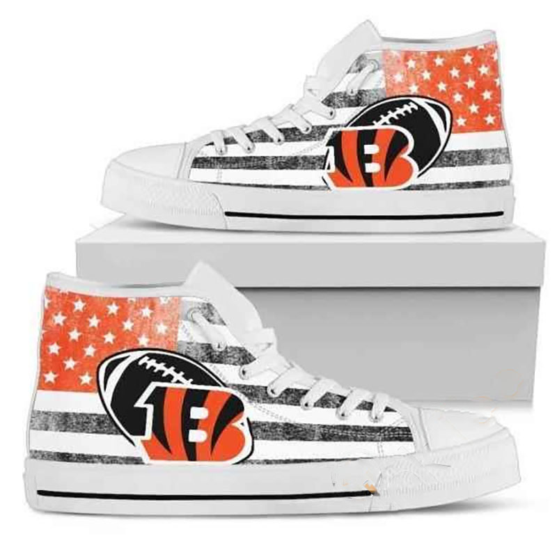 The Cincinnati Bengals Nfl Football High Top Shoes