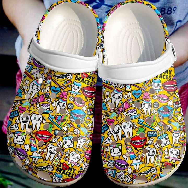 The Dentist I Love My Braces Crocs Clog Shoes