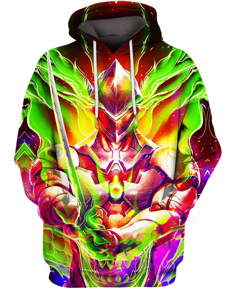The Green Flames Hoodie 3D