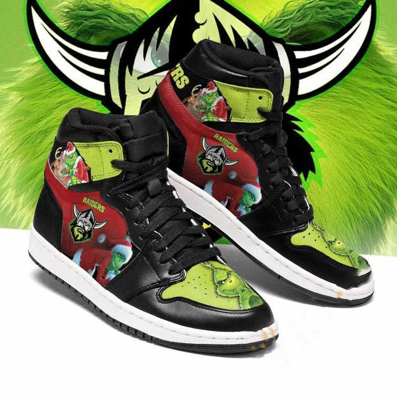 The Grinch Canberra Raiders Nrl Custom Air Jordan Shoes
