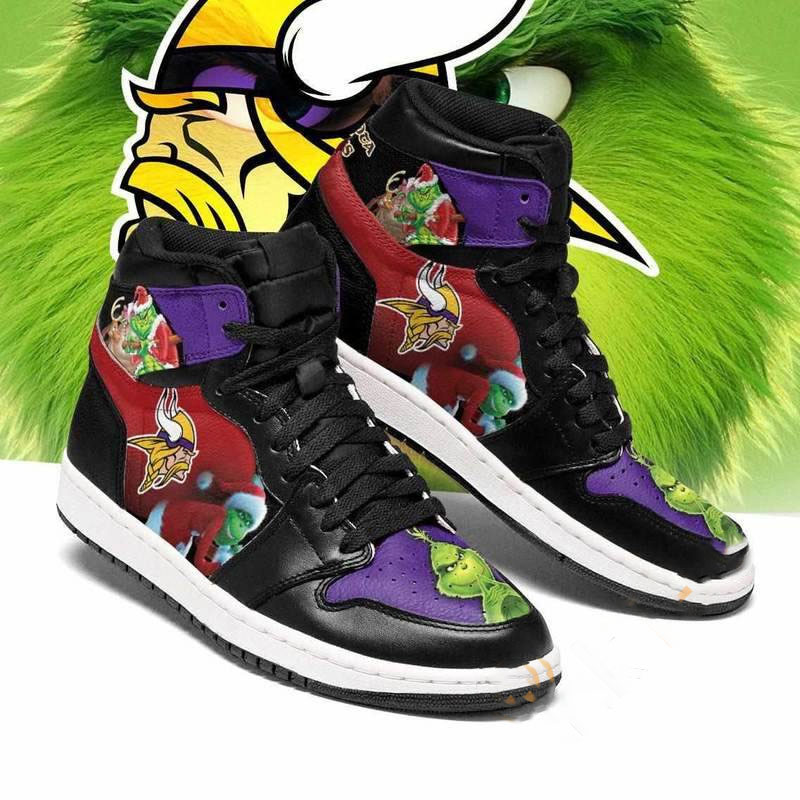 The Grinch Minnesota Vikings Nfl Custom Air Jordan Shoes
