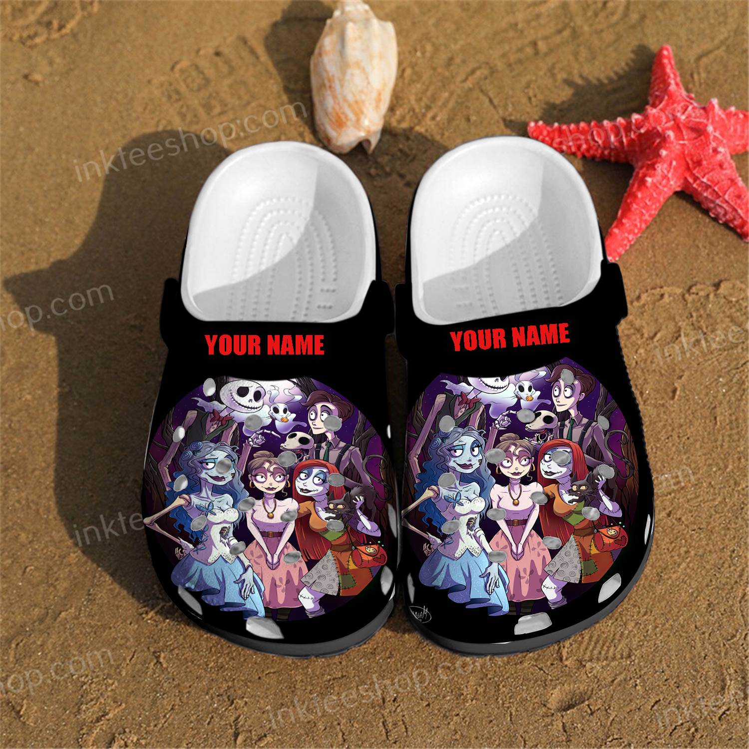 The Nightmare Before Christmas Personalized Name Crocs Clog Shoes
