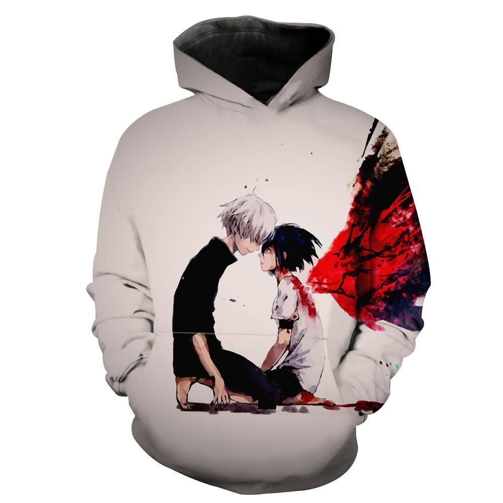 Tokyo Ghoul Ken Kaneki And Touka Kirishima Hoodie 3D