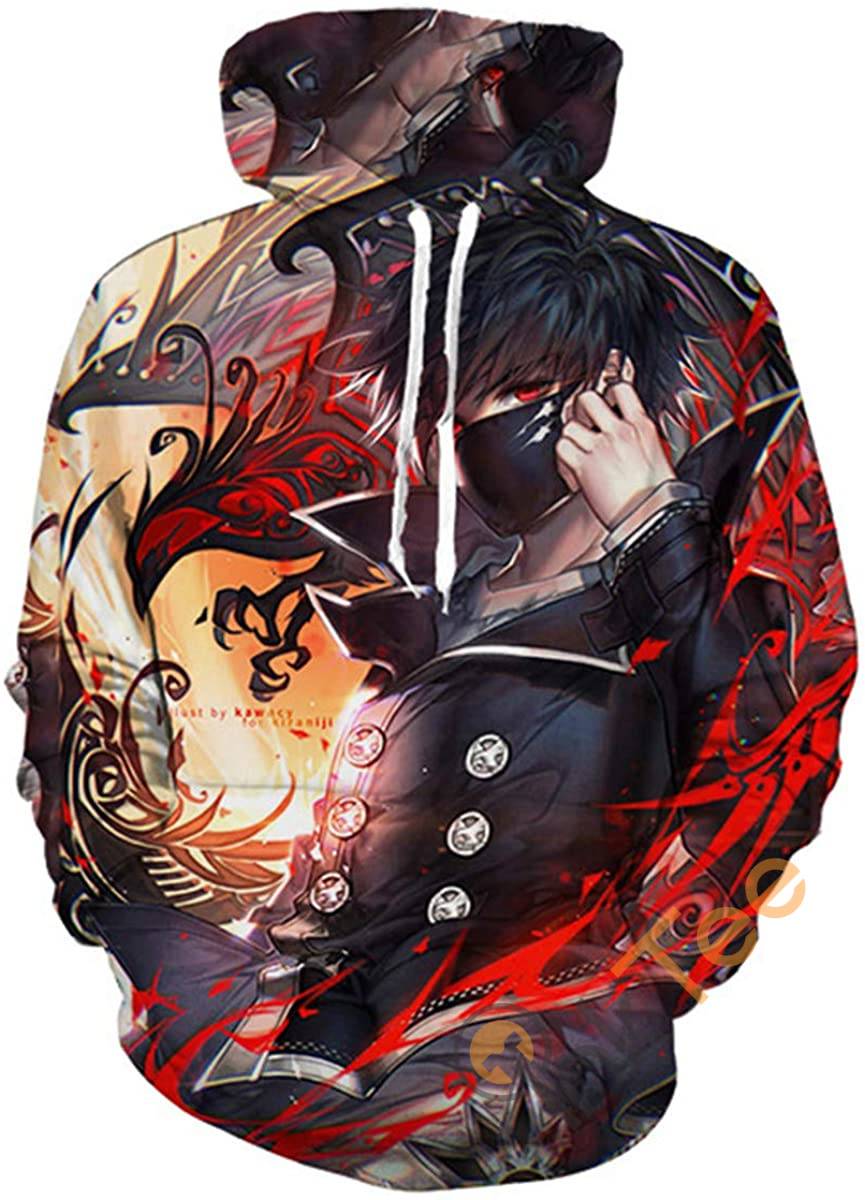 Tokyo Ghoul Print Pullover With Front Pocket Hoodie 3D
