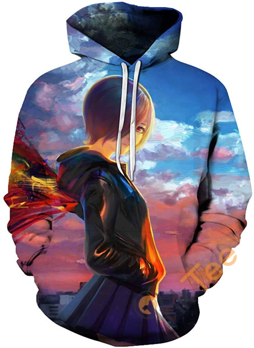 Tokyo Ghoul Print Pullover With Front Pocket Hoodie 3D