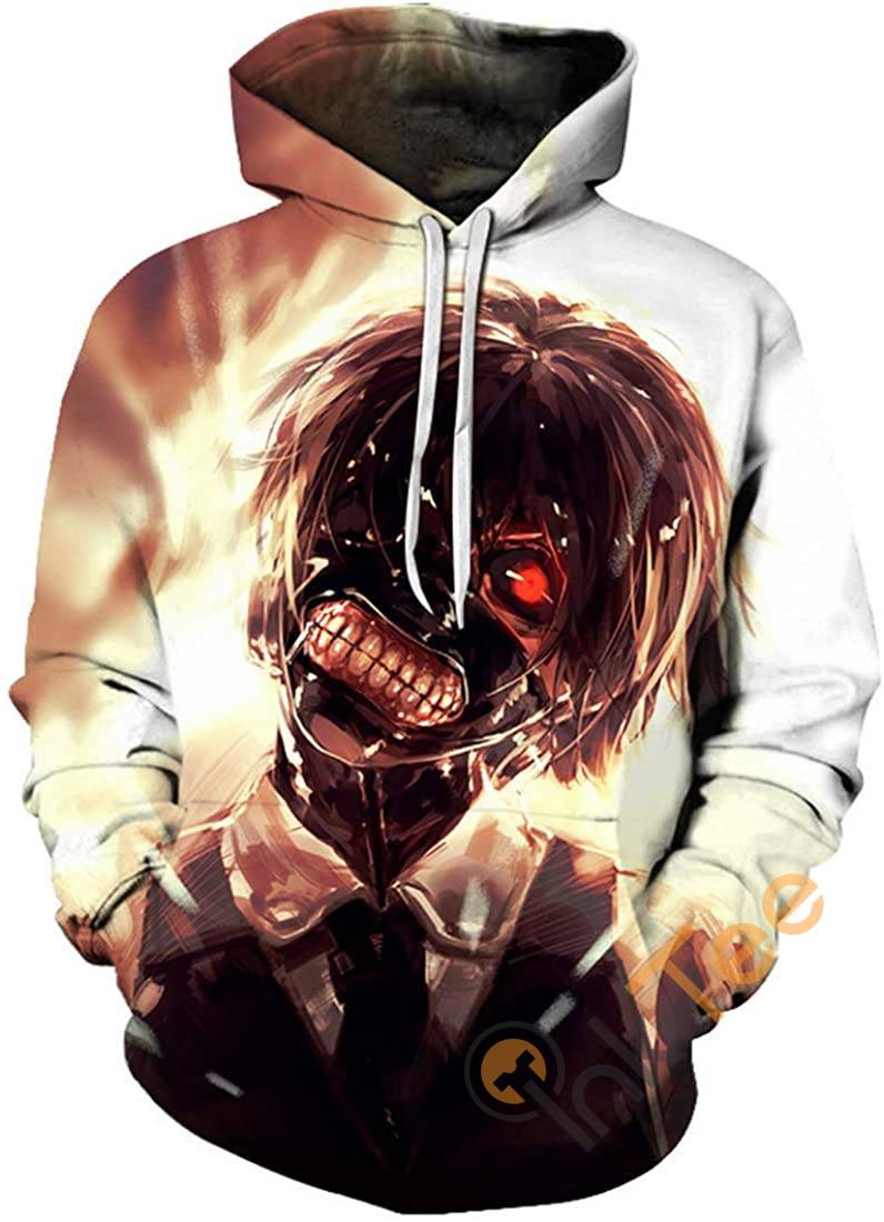 Tokyo Ghoul Print Pullover With Front Pocket Hoodie 3D