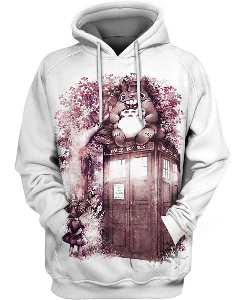 Totoro Doctor Tardis Hoodie 3D