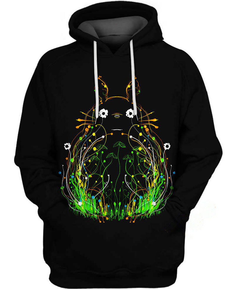 Totoro Flower Hoodie 3D