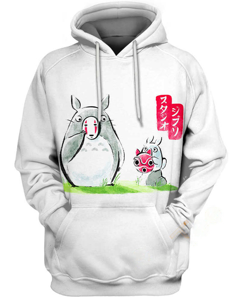 Totoro Ghibli Masks Hoodie 3D