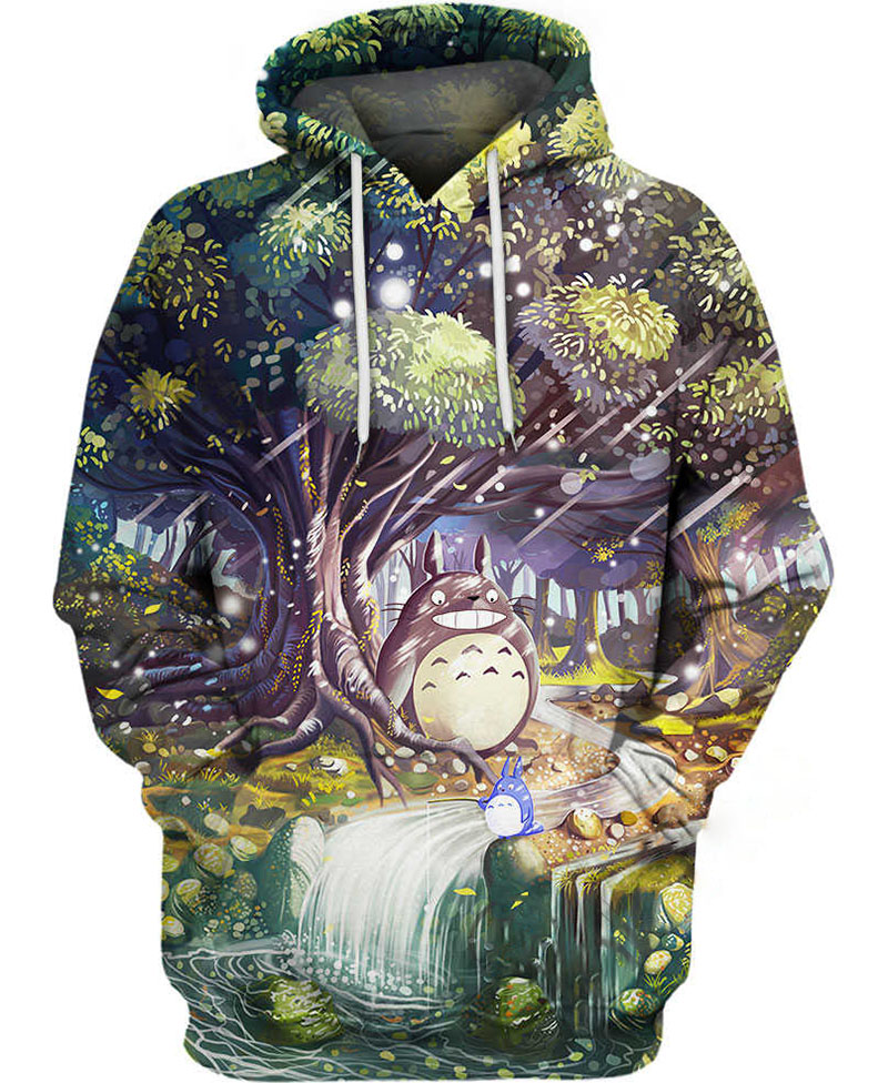 Totoro In Forest Hoodie 3D