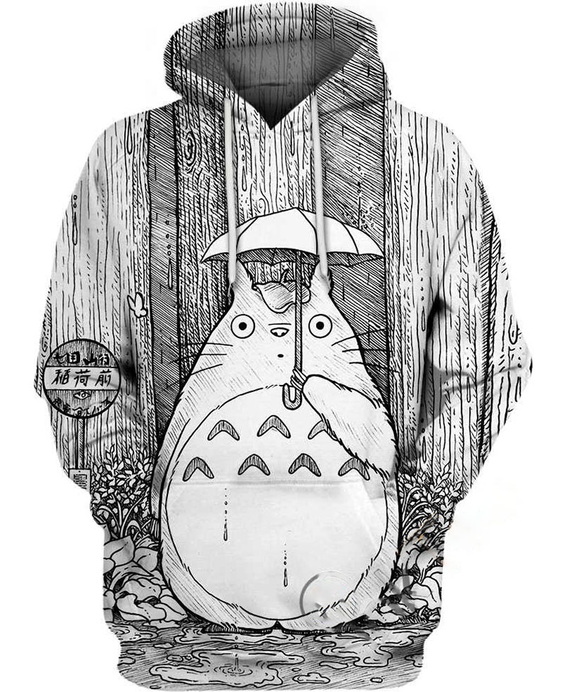Totoro Rain Hoodie 3D