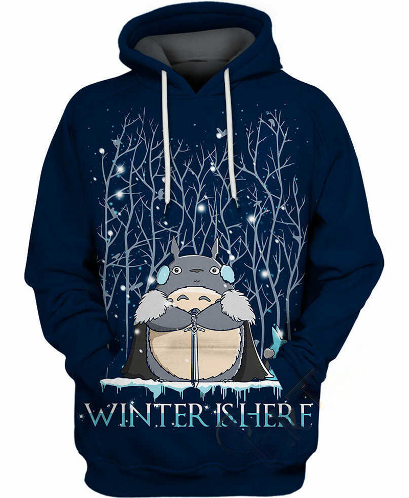 Totoro Winter Hoodie 3D