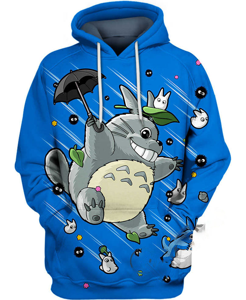 Totoro With Umbrella Hoodie 3D