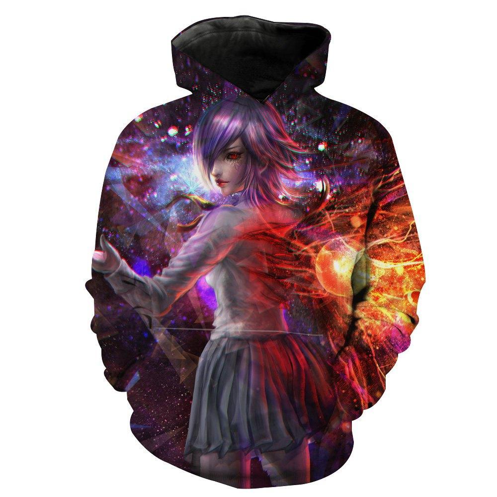 Touka Kirishima Tokyo Ghouls Hoodie 3D