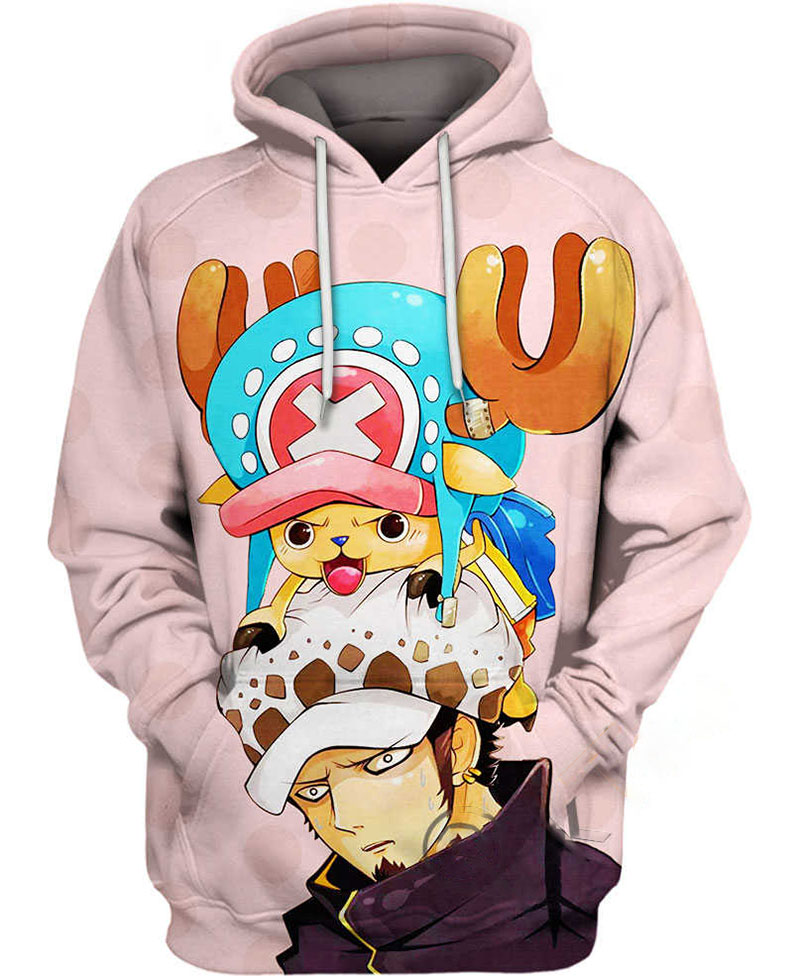 Trafalgar Law And Chopper Hoodie 3D