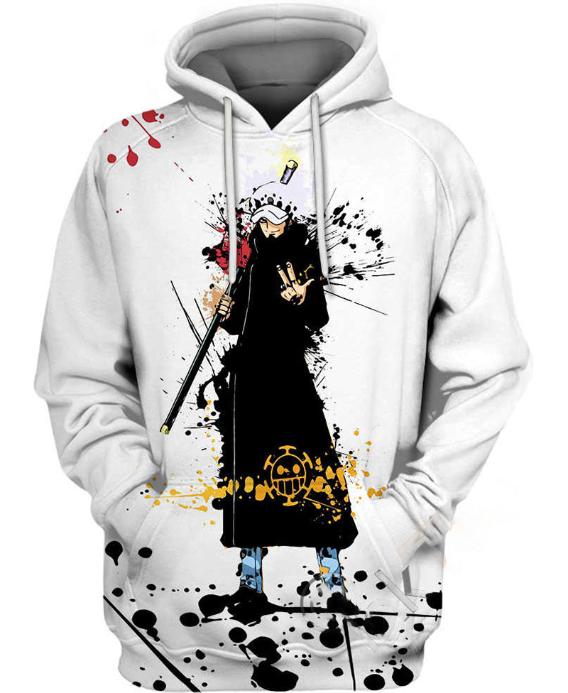 Trafalgar Law Watercolor Hoodie 3D