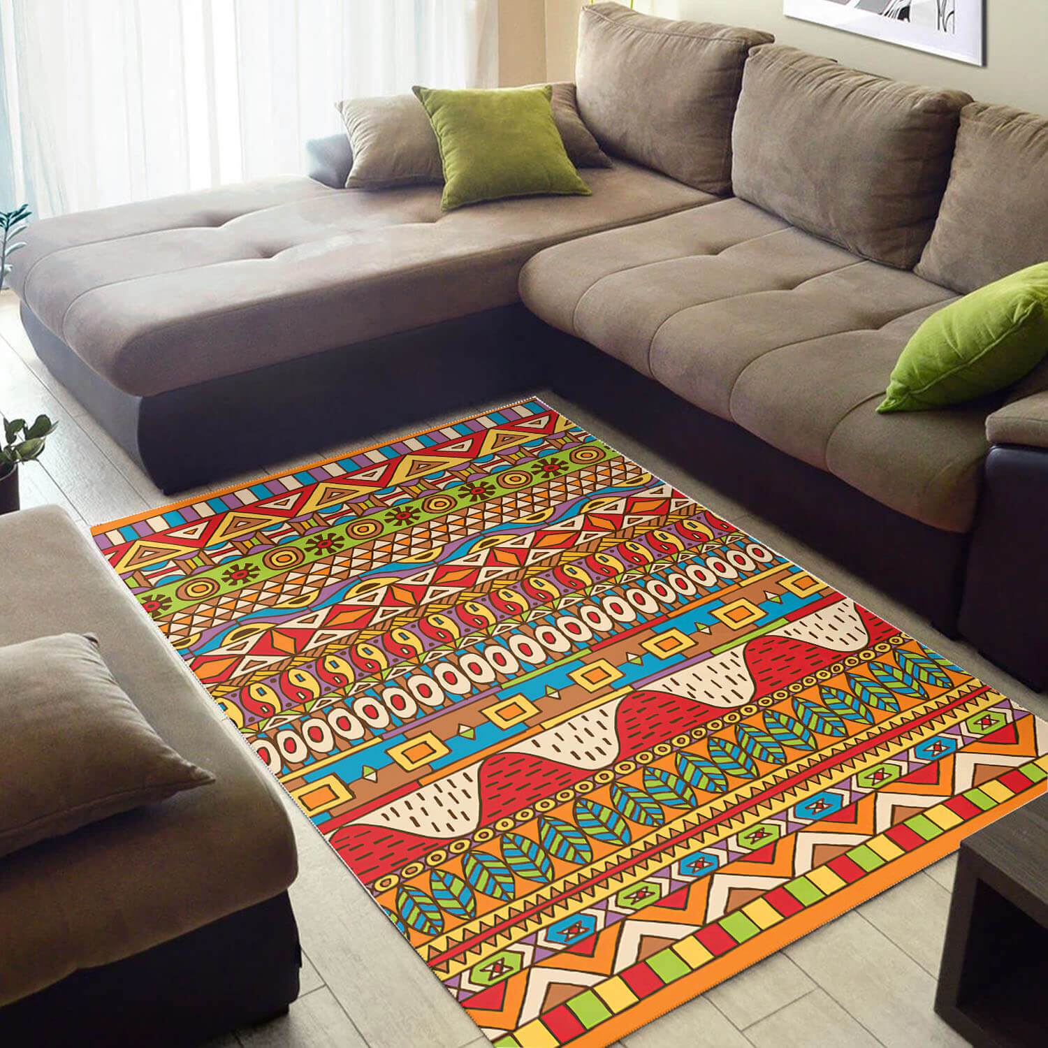 Trendy African Beautiful American Black Art Seamless Pattern Large House Rug
