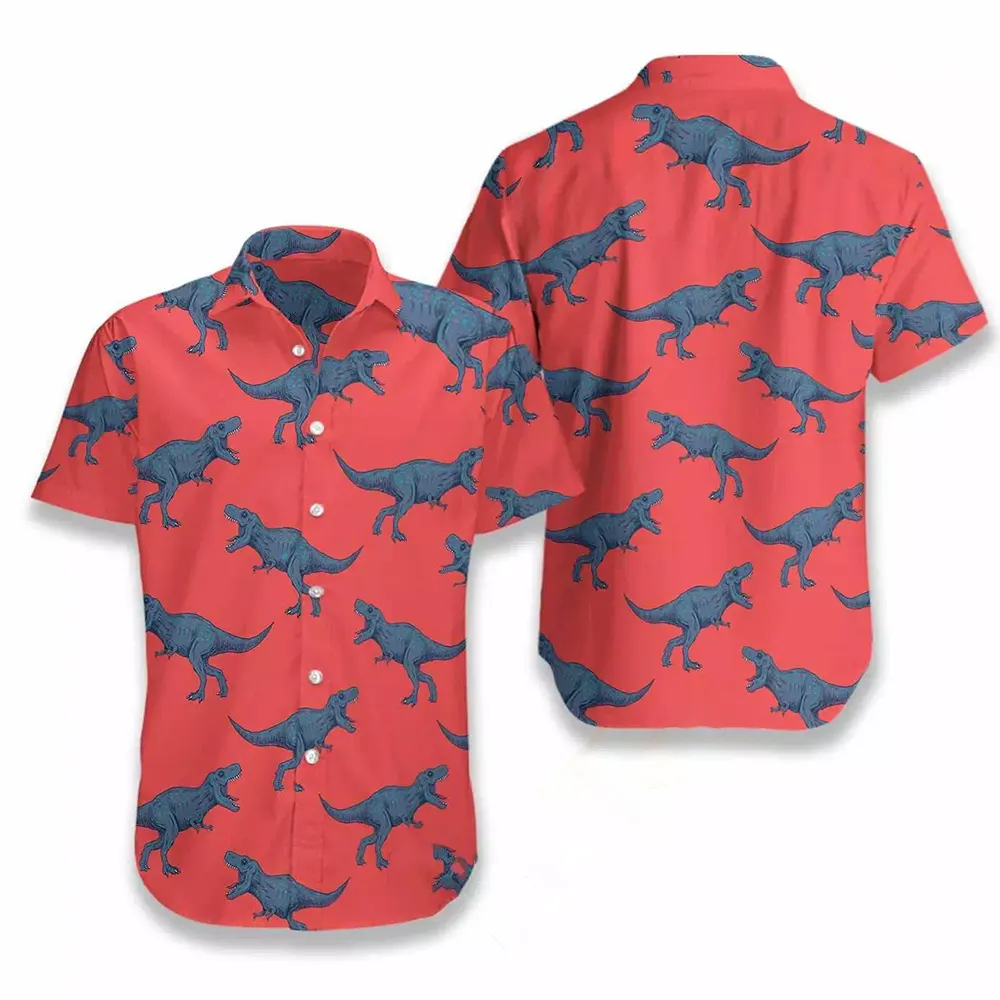 T-rex Pattern Hawaiian shirts