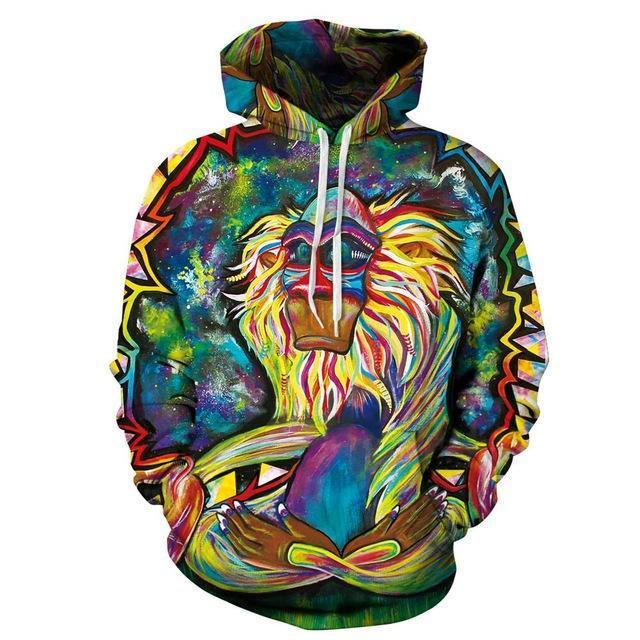 Trippy Rafiki Characters Hoodie 3D