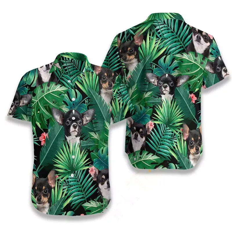 Tropical Chihuahua Hawaiian shirts