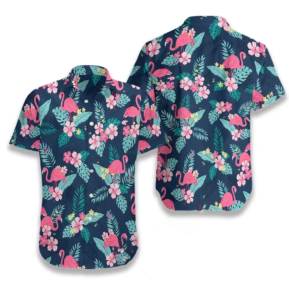 Tropical Flamingo 02 Hawaiian shirts
