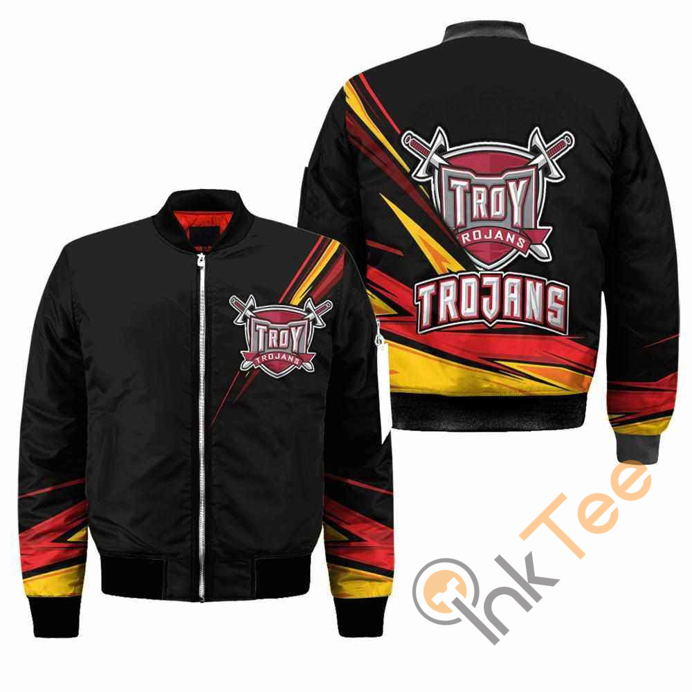Troy Trojans NCAA Black Apparel Best Christmas Gift For Fans Bomber Jacket