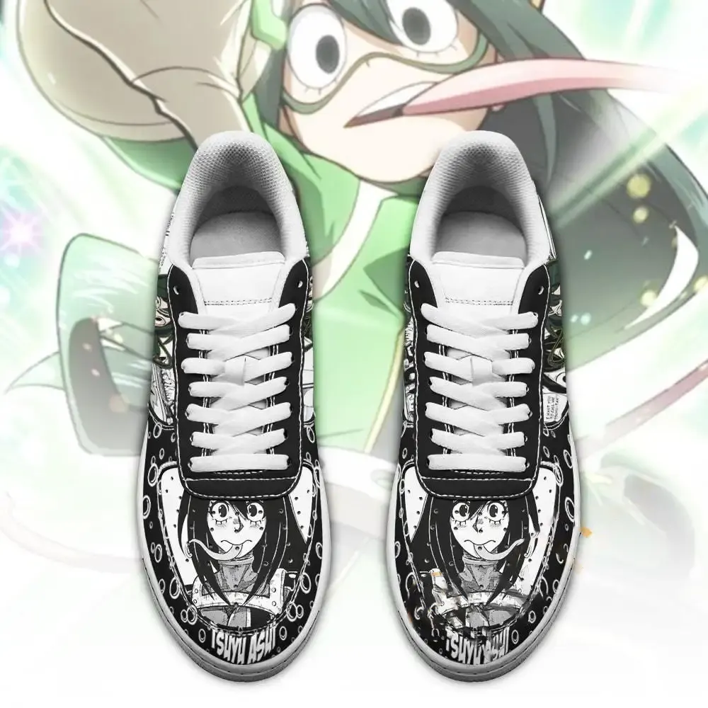 Tsuyu Asui Custom My Hero Academia Anime Fan Gift Amazon Nike Air Force Shoes