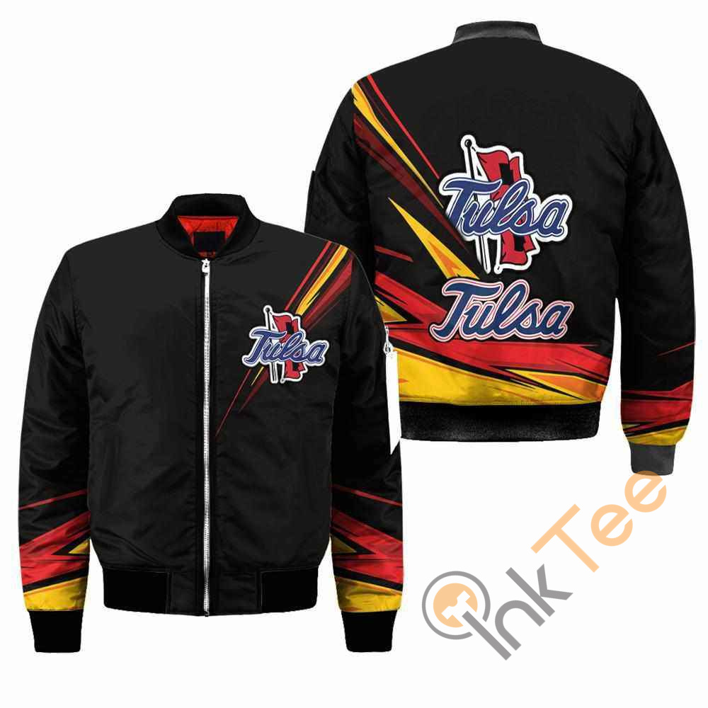Tulsa Golden Hurricane NCAA Black Apparel Best Christmas Gift For Fans Bomber Jacket
