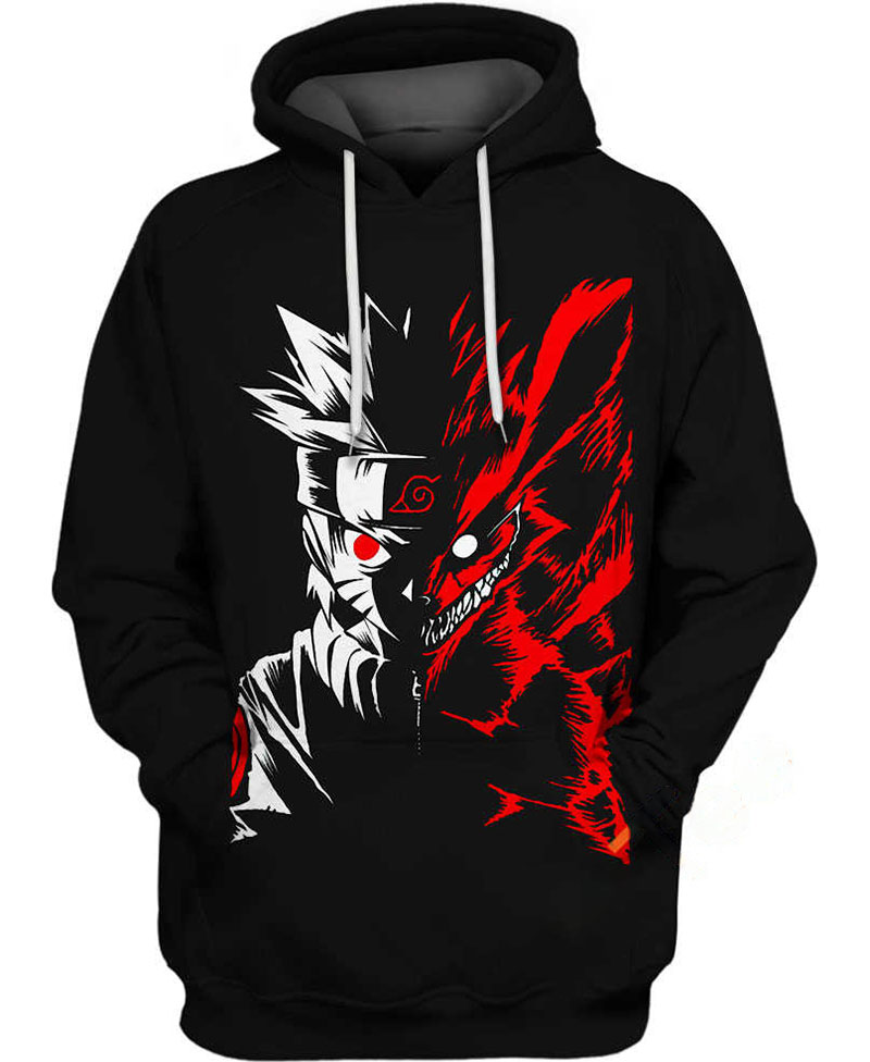 Two Face Naruto Hoodie 3D