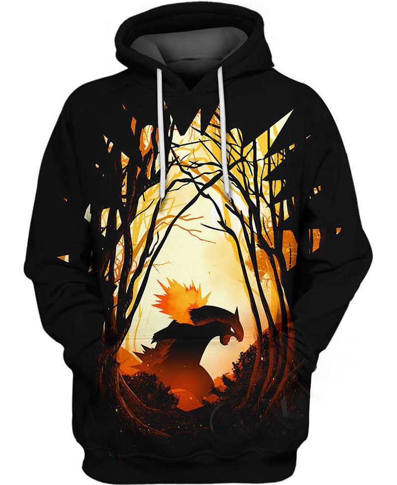 Typhlosion Burned Hoodie 3D