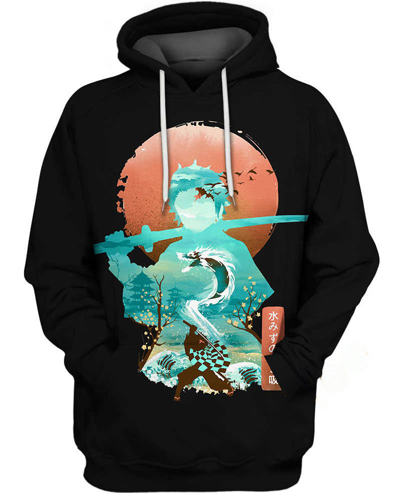 Ukiyo-e Tanjiro Kamado Hoodie 3D